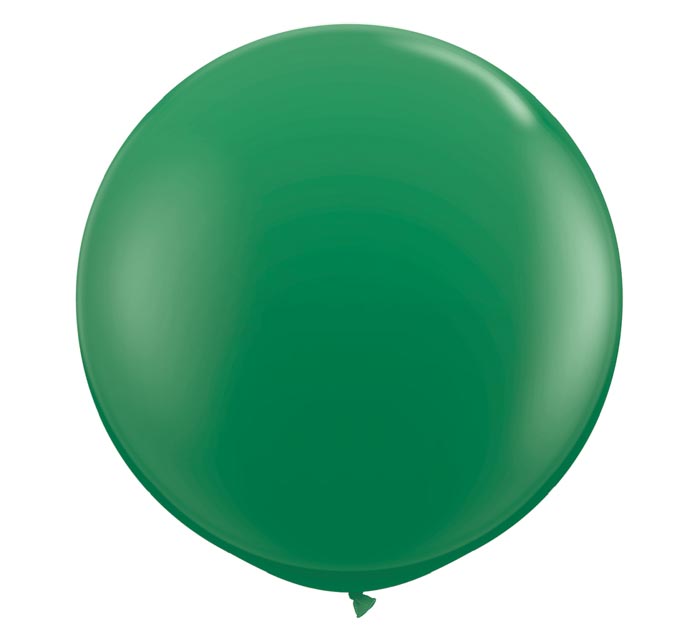 Green Jumbo Round Shape Helium Latex Balloon